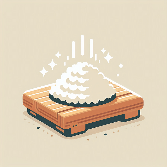 sushi rice being rinsed, cooked, and seasoned with vinegar mixture