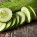thinly sliced cucumber