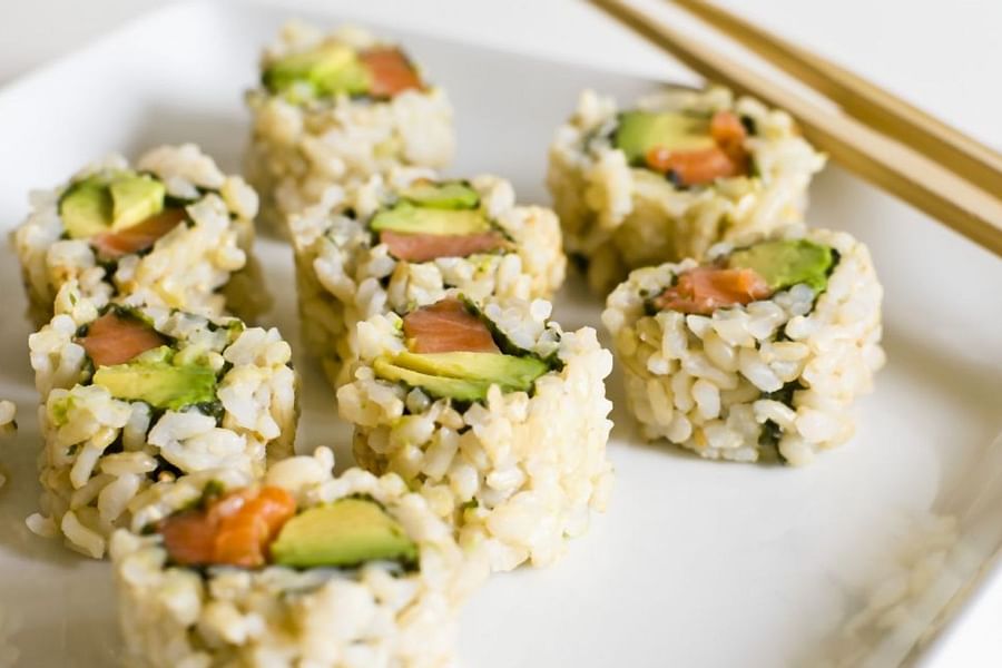 Brown rice sushi