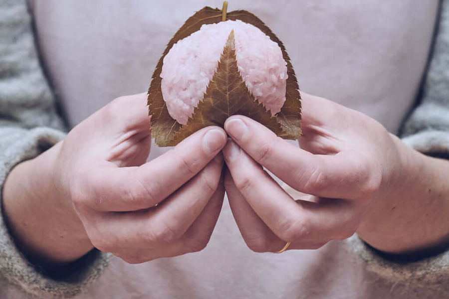 Sakura Mochi dessert