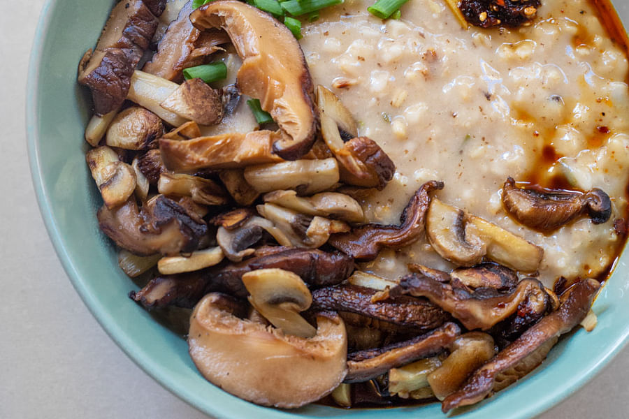 savory oatmeal with nori
