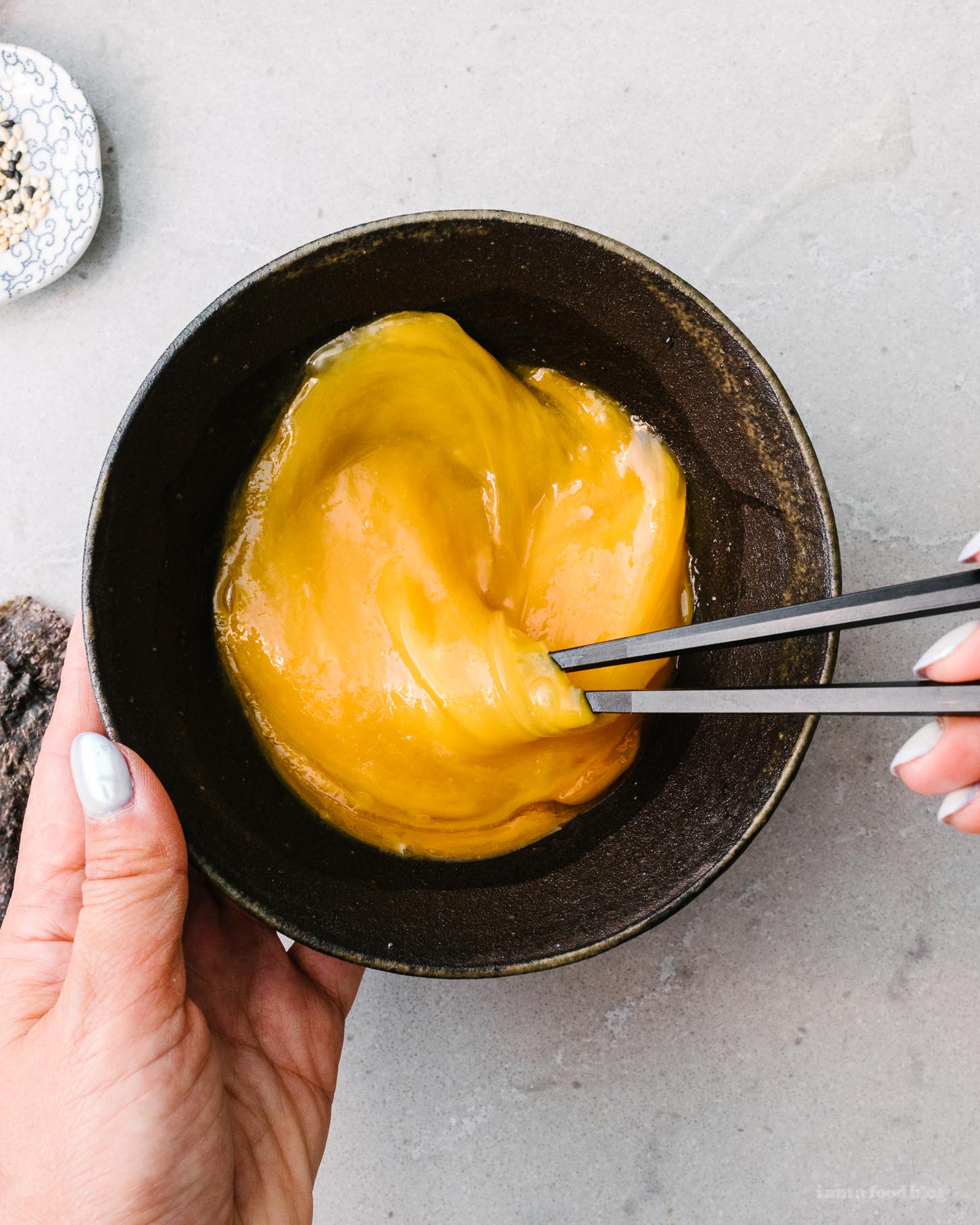 scrambled eggs with nori