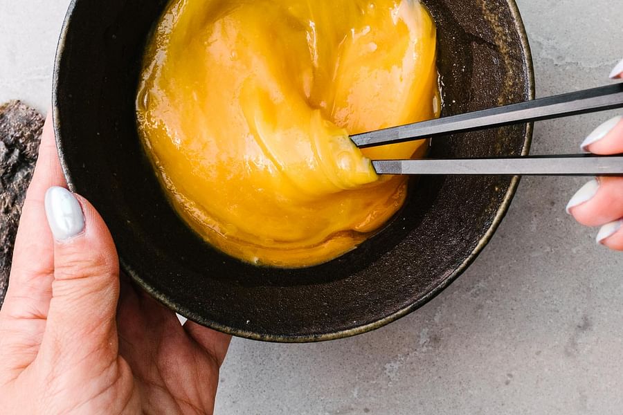 scrambled eggs with nori