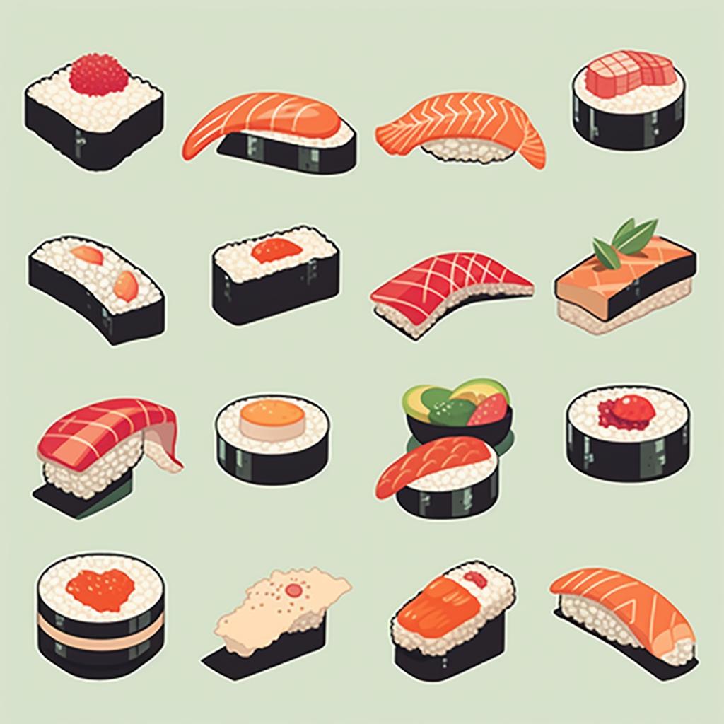 Assortment of sushi-grade fish