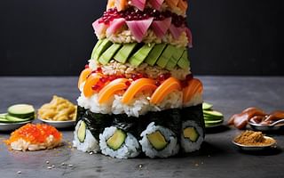 How to make a sushi volcano roll?